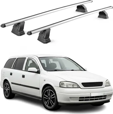 Image de Barres de toit transversales Alu pour Opel Astra G Break 1998-2004 Gris 2Pcs