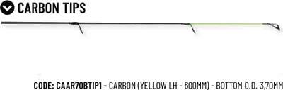 Zdjęcie produktu dla Colmic Arcadia Lh węglowa szczytówka do wędek srebrna 600 mm srebrna 600 mm