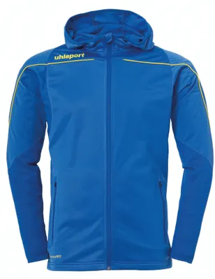 Produktbild von uhlsport Stream 22 Track Hood Jacke azurblau/limonengelb 164