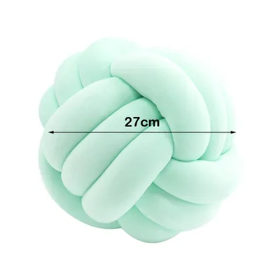 Produktbild von CANDeal 27cm Knotenkissen, Geknotetes Kissen für Sofa, Bett, Dekorat, Zierkissen Knoten, Knoten-Ball-Kissen