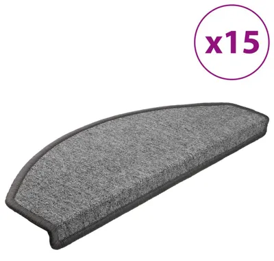 Zdjęcie produktu dla vidaXL Podkładki pod nogi 15 szt. 65x24x4 cm ciemnoszare półokrągłe duże