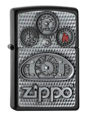Produktbild von ZIPPO Feuerzeug 2005720 Speedometer Emblem Tacho black matte