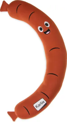 Obrázek produktu pro Hračka pes Klobása pískací plov. 45cm hnědá KAR