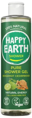 Productafbeelding van Happy Earth 100% Natural Douchegel - Bergamot Cedarwood 300 ml