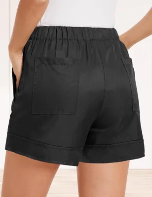 Produktbild von Solidchoice – Damen-Shorts für den Sommer, mit hoher Taille und Taschen