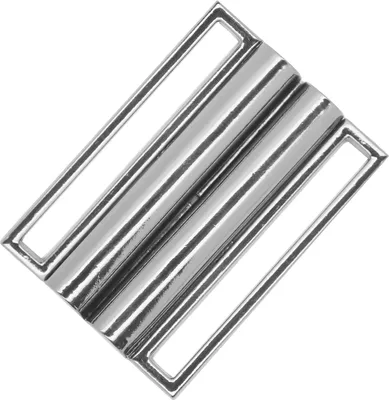 1 Metall Gurt Schnalle Breite 50mm, silber - Schließe Klick Verschluss