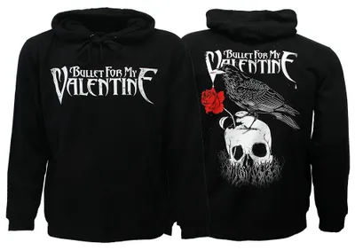 Obrázek produktu pro Mikina s kapucí s logem Bullet For My Valentine a motivem havrana – velikost M