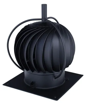 Produktbild von Schornsteinaufsatz Turbowent TUZ 1 mit Montageplatte, Edelstahl, Ø 250 mm, schwarz