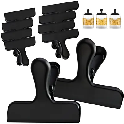 Produktbild von Wilhelm Sell® 10x Verschlussklammern, Edelstahl Verschlussclips, 7,5 cm + 10 cm