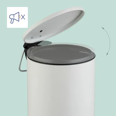 Produktbild von Badezimmer-Treteimer, 3 l - mit Soft-Close-Funktion und berührungsloser Bedienung