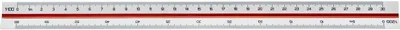 Produktbild von Linex 100413044, Maßstabslineal, Weiß, Matte, cm, 300 mm, 1 Stück(e)