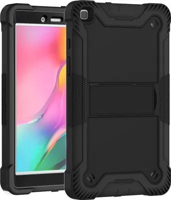 Produktbild von Schutzhülle für Samsung Galaxy Tab A 8.0 Zoll 2019, 3 Schichten mit Ständer Strapazierfähig Hülle für Galaxy Tab A 8.0 2019 Schwarz