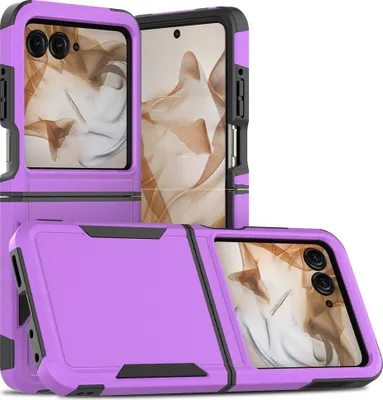Produktbild von Mobigear Heavy Armor  Motorola Razr 50 Hülle Hardcase Backcover Stoßfest - Lila