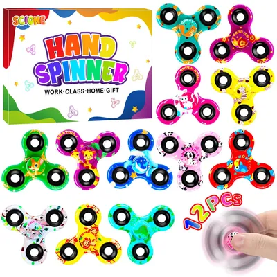 Produktbild von Set mit 12 Fidget-Spinners mit Tiermotiven