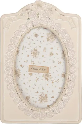 Produktbild von Clayre & Eef Bilderrahmen 10x15 cm Beige Kunststoff