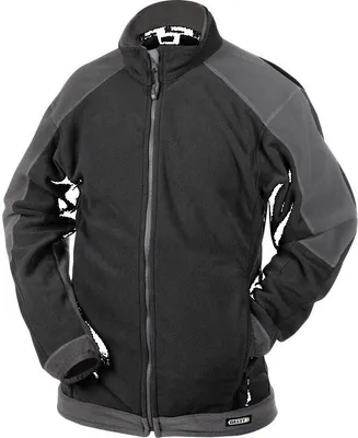 Produktbild von DASSY® Kazan Zweifarbige Fleecejacke SCHWARZ/ZEMENTGRAU Gr.XS Länge: STANDARD