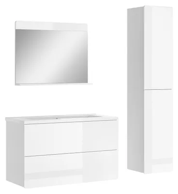 Produktbild von Badmöbel-Set Vicco Izan Weiß Hochglanz/Weiß 4-teilig, Model 71722