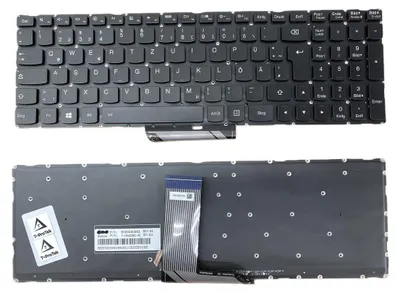 A top and bottom view of a laptop keyboard.