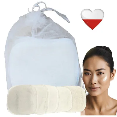 Obrázek produktu pro Opakovaně použitelné bambusové ubrousky NappiMe na odstraňování make-upu (5 kusů v balení)