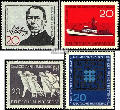 Produktbild von Briefmarken BRD (BR.Deutschland) 1965 Mi 477,478,479,480 (kompl.Ausg.) gestempelt 100.Todestag von Kolping