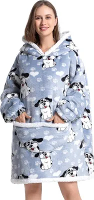 Produktbild von Famanu Hoodie-Decke Extra große Fleece-Hoodie-Decke - Wollig, Winterdecke