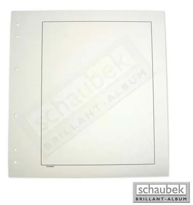 Produktbild von Schaubek Blankoblätter gelblich-weiß mit Rahmen - Albumkarton