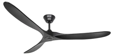 Obrázek produktu pro Energeticky úsporný stropní ventilátor s dálkovým ovládáním Eco Genuino Matt Black 180 cm