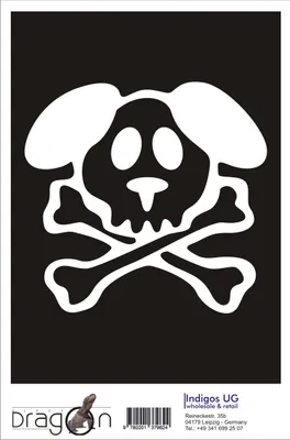 Produktbild von Aufkleber / Autoaufkleber - JDM / Die cut / Auto / OEM - Dog head skull - 210X200mm silber - Heckscheibe / Heckscheibenaufkleber