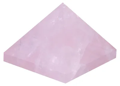Image de 1 pièce : pyramide en quartz rose, sculpture décorative, objet de décoration