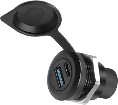 Produktbild von USB 3.0 und USB-C 3.1 Paneelmontage Adapter mit Staubschutz