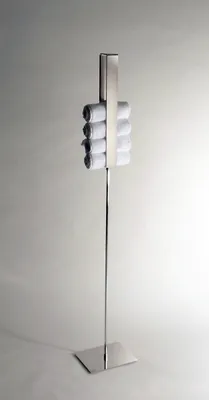 Produktbild von Gästetuchhalter stehend (124cm) aus Edelstahl - matt