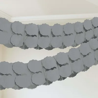 Produktbild von amscan Papiergirlande silber 365cm
