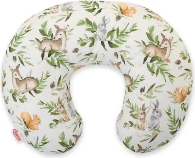 Obrázok produktu pre Vankúš na dojčenie, tehotenský vankúš - Optimálna opierka chrbta - Prateľný poťah - Woodland Green