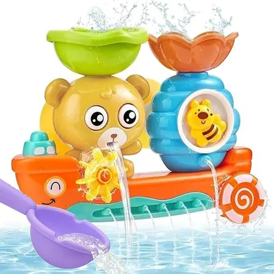 Produktbild von Badewannenspielzeug, Badespielzeug Baby, Bär und Bee, Wasserspielzeug Kinder, Badewannen Spielzeug Kinder,