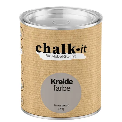 Produktbild von Kreidefarbe Chalk-it (33) Linen Suit 0,125L Shaby Chic Möbel Holzlack Natur Vintage Möbellack