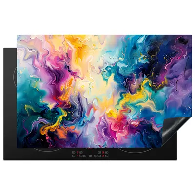 Obrázek produktu pro KitchenYeah® Kryt varné desky barvy - barevný - abstraktní, 80x52cm, dekorace do kuchyně, keramický kryt varné desky, krycí deska na varnou desku