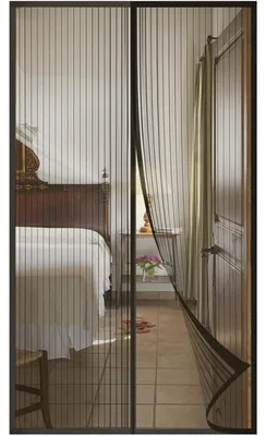 Productafbeelding van Vliegenhor Magnetisch, deurmodel, 110x230 cm, zwart. Geschikt voor balkondeuren en terrasdeuren, beschermt tegen insecten