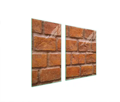 Imagen del producto de Placa De Protección De Vidrio Para Estufa, 90X52 Cm, Diseño "Ladrillo"