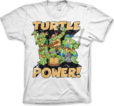 Produktbild von TMNT - Turtle Power! T-Shirt - Medium - White
