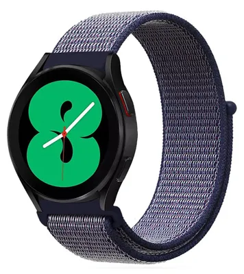 Produktbild von By Qubix Sport Loop Nylonarmband - Dunkelblau - passend für Samsung Galaxy Watch 4 - 40 mm / 44 mm