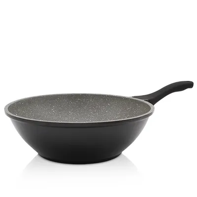Produktbild von Karl Krüger 88088BAR Aluguss-Wokpfanne Barcelona - mit hochwertiger Antihaft-Versiegelung, 30 cm