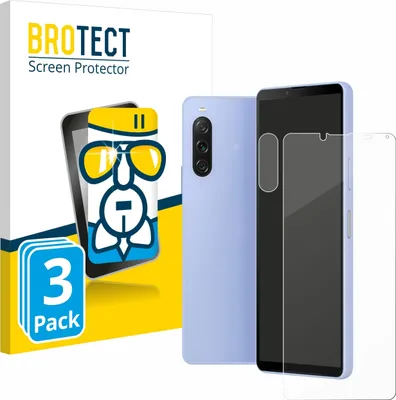 Produktbild von 3x BROTECT Schutzglas für Sony Xperia 10 V (Display+Kamera) Schutzfolie Panzer Folie Glas Display Schutz klar