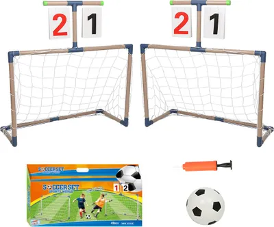 Image de lot de 2 buts de football Enfants Buts de football avec football,buts,pompe Football Interactif Minibuts