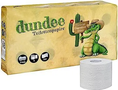 Produktbild von dundee Toilettenpapier 3-lagig, 8 Rollen