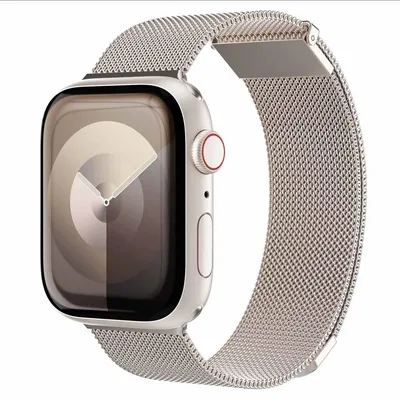 Produktbild von Vonmählen Milanese Loop 2 - Armband für Apple Watch 44 / 45 / 46 / 49mm, Champagne