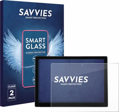 Produktbild von 2x Savvies Schutzglas Folie für Wortmann Terra Pad 1200V2 12.3" 9H Panzer Schutzfolie Glas Displayschutz klar transparent