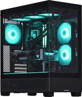 Produktbild von Actina 5901443417071 PC AMD Ryzen™ 7 7800X3D 32 GB DDR5-SDRAM 1 TB SSD AMD Radeon RX 9070 XT Midi Tower Schwarz
