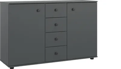 Produktbild von Sideboard >Chalet< 2 Türen, 4 Schübe, Graphit - 130x83x41cm (BxHxT)