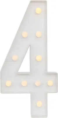 Produktbild von LED Leucht-Zahl 100×48 cm – Warmweißes Licht, DIY Zahlen-Deko für Geburtstag, Hochzeit & Jubiläum – Weiß