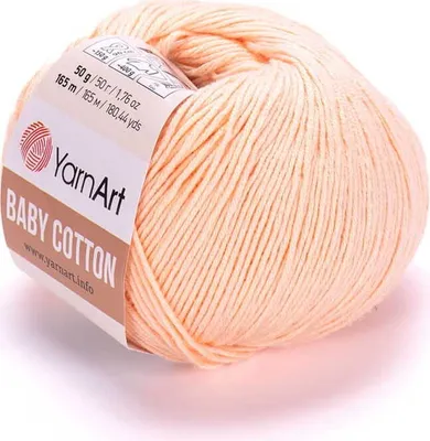 Produktbild von Yarnart Baby Baumwolle Garn - Brzoskwinia, 50g/165m, Weich & Vielseitig